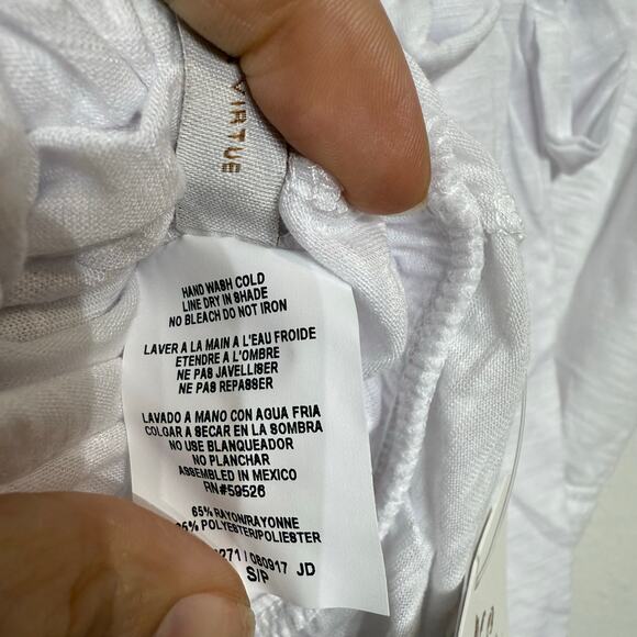 Becca by Rebecca Virtue White Reversible Swim Cover Mini Dress Sz L NWT - Picture 6 of 12